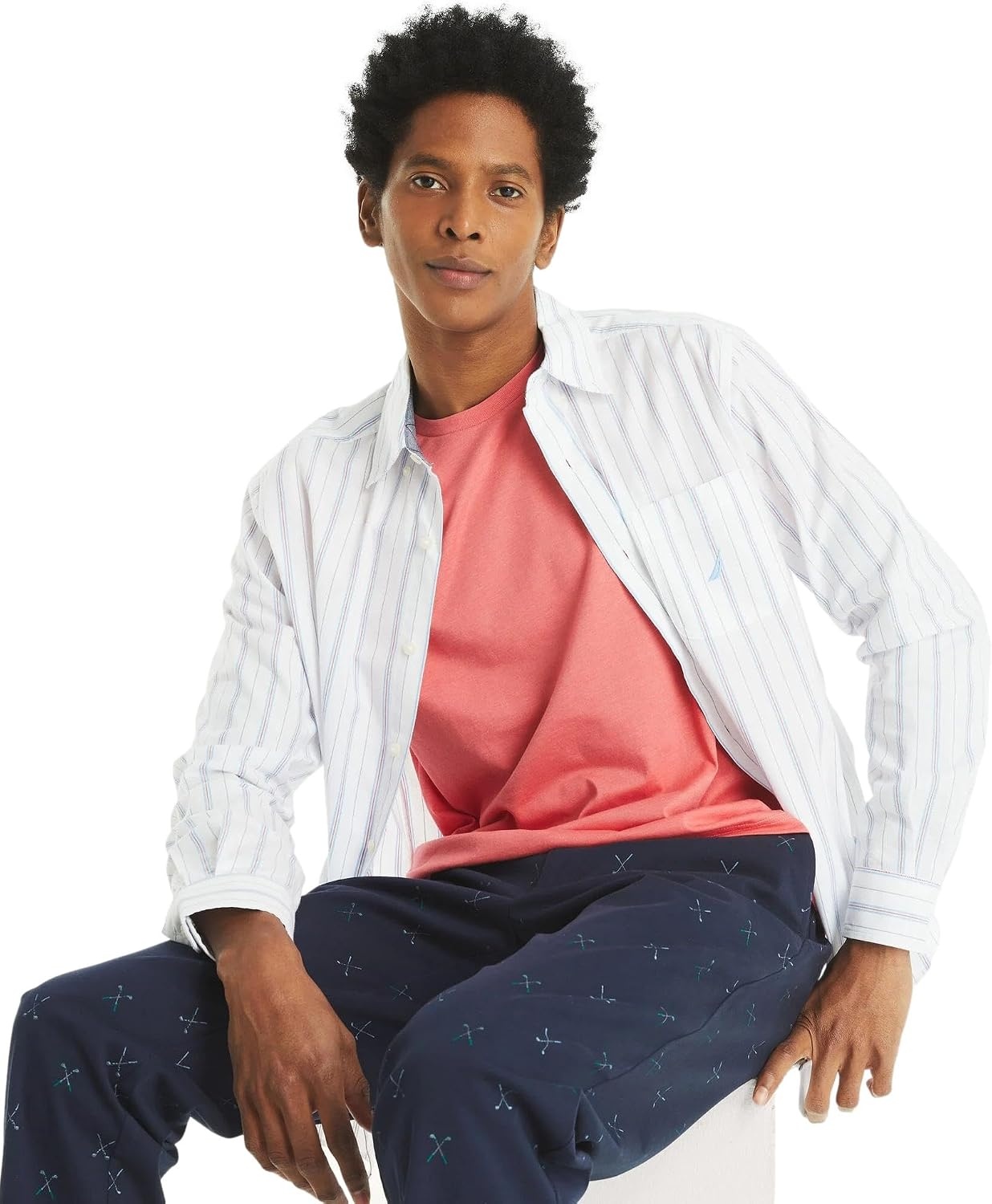image:imageNautica Mens Nautica JClass TShirtPink Shell Heather