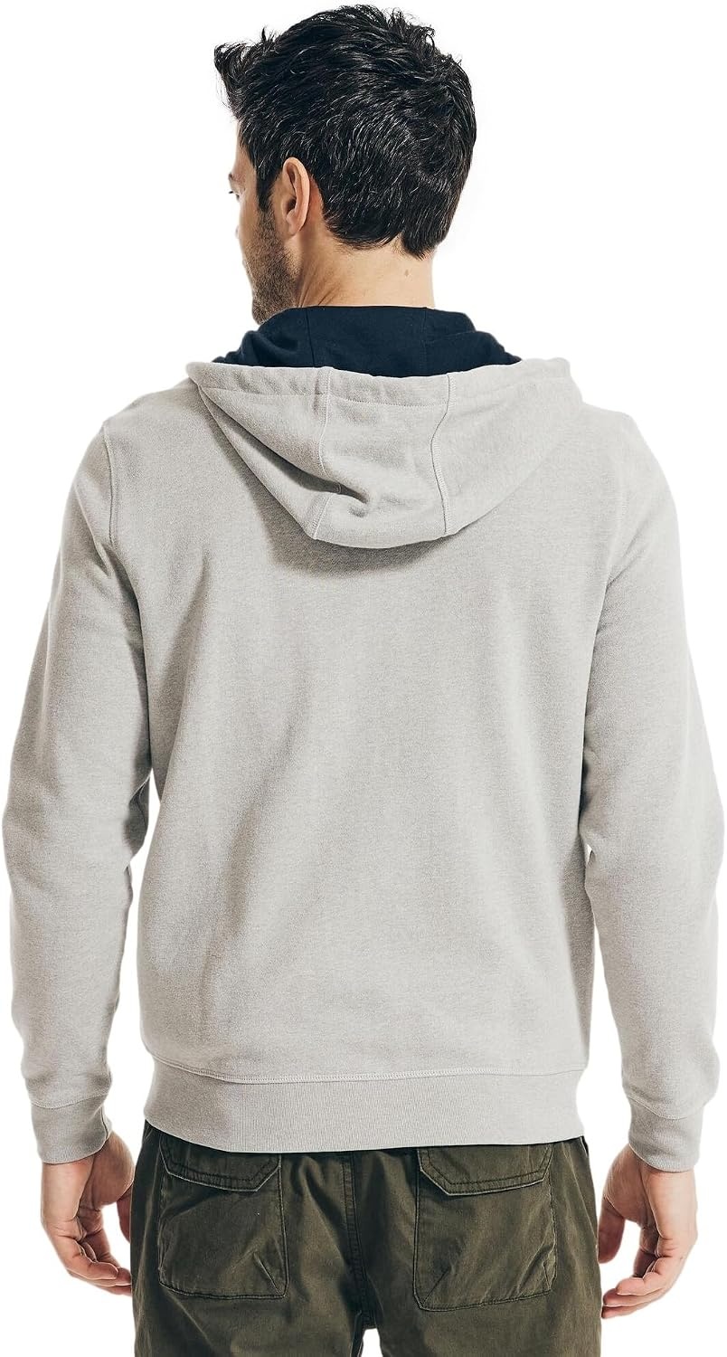 image:imageNautica Mens Nautica Mens Anchor Fleece Fullzip HoodieSmoke Grey Heather