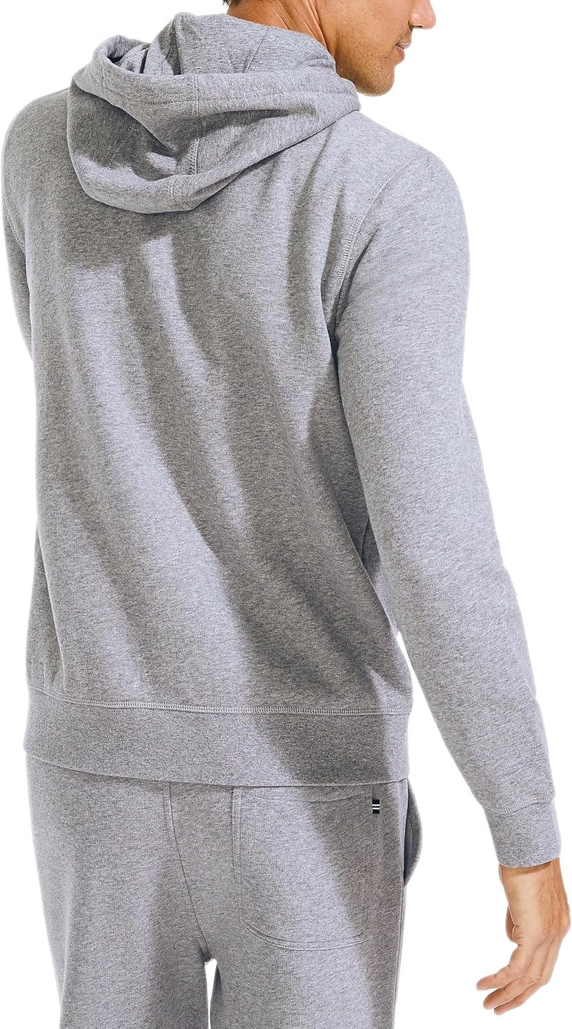 image:imageNautica Mens Nautica Mens Anchor Fleece Fullzip HoodieStone Grey Heather