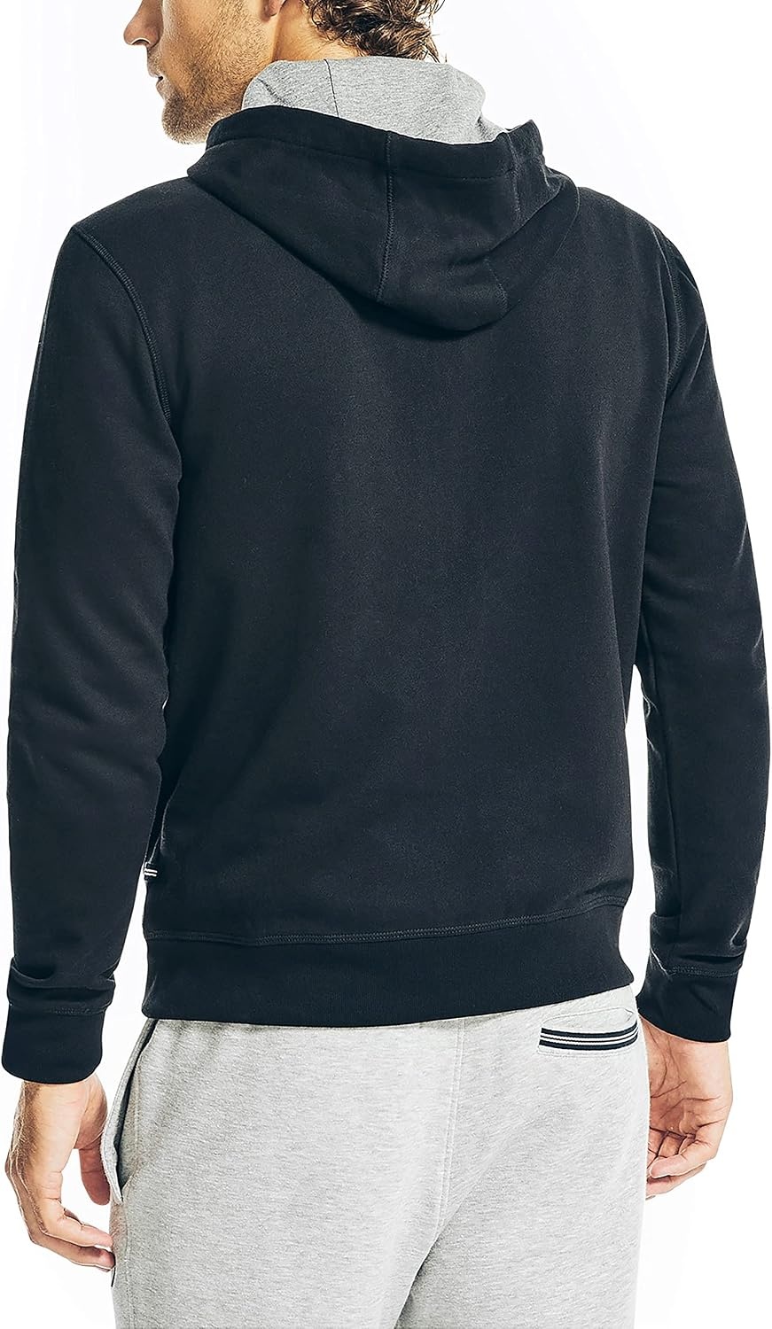 image:imageNautica Mens Nautica Mens Anchor Fleece Fullzip HoodieTrue Black