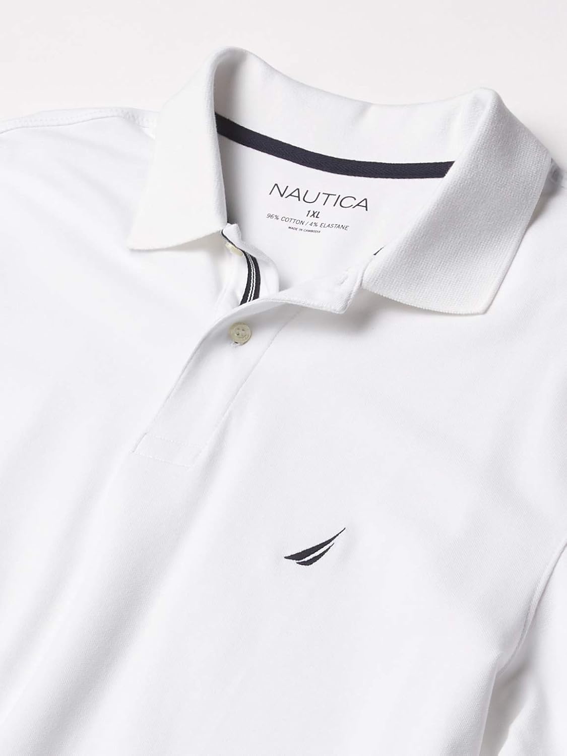 image:imageNautica Mens Nautica Mens Big amp Tall Stretch Pique PoloBright White