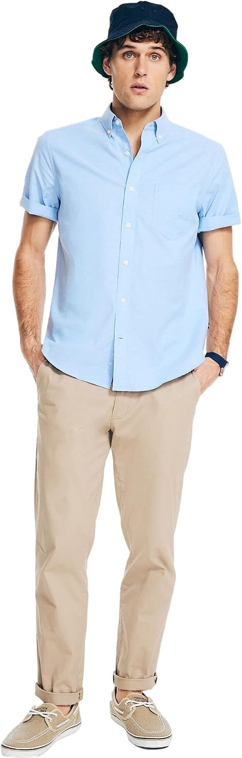 image:imageNautica Mens Nautica Mens Classic Fit Oxford ShirtLight French Blue