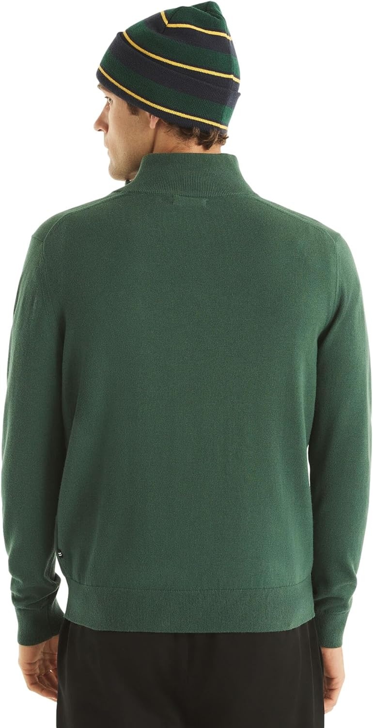 image:imageNautica Mens Nautica Mens Quarterzip SweaterForest Green