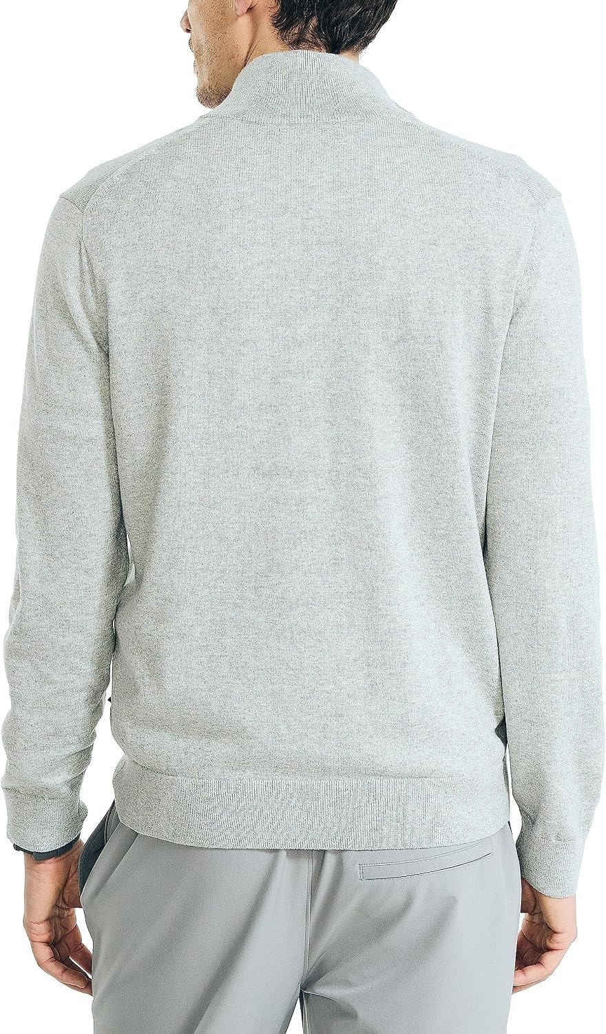 image:imageNautica Mens Nautica Mens Quarterzip SweaterGrey Heather