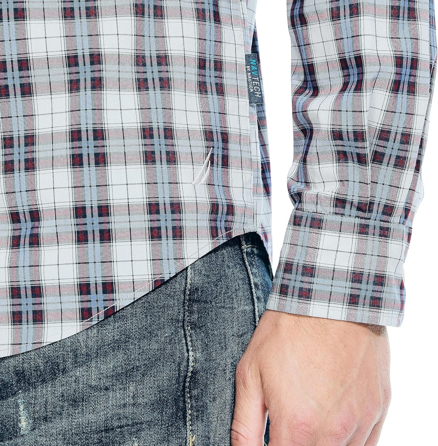 image:imageNautica Mens Nautica Navtech Plaid ShirtHigh Rise