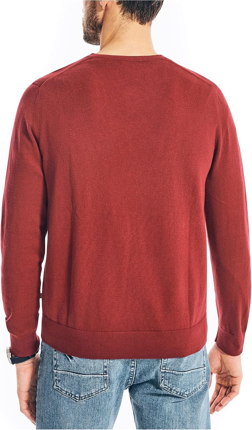 image:imageNautica Mens Nautica Navtech VNeck SweaterBiking Red