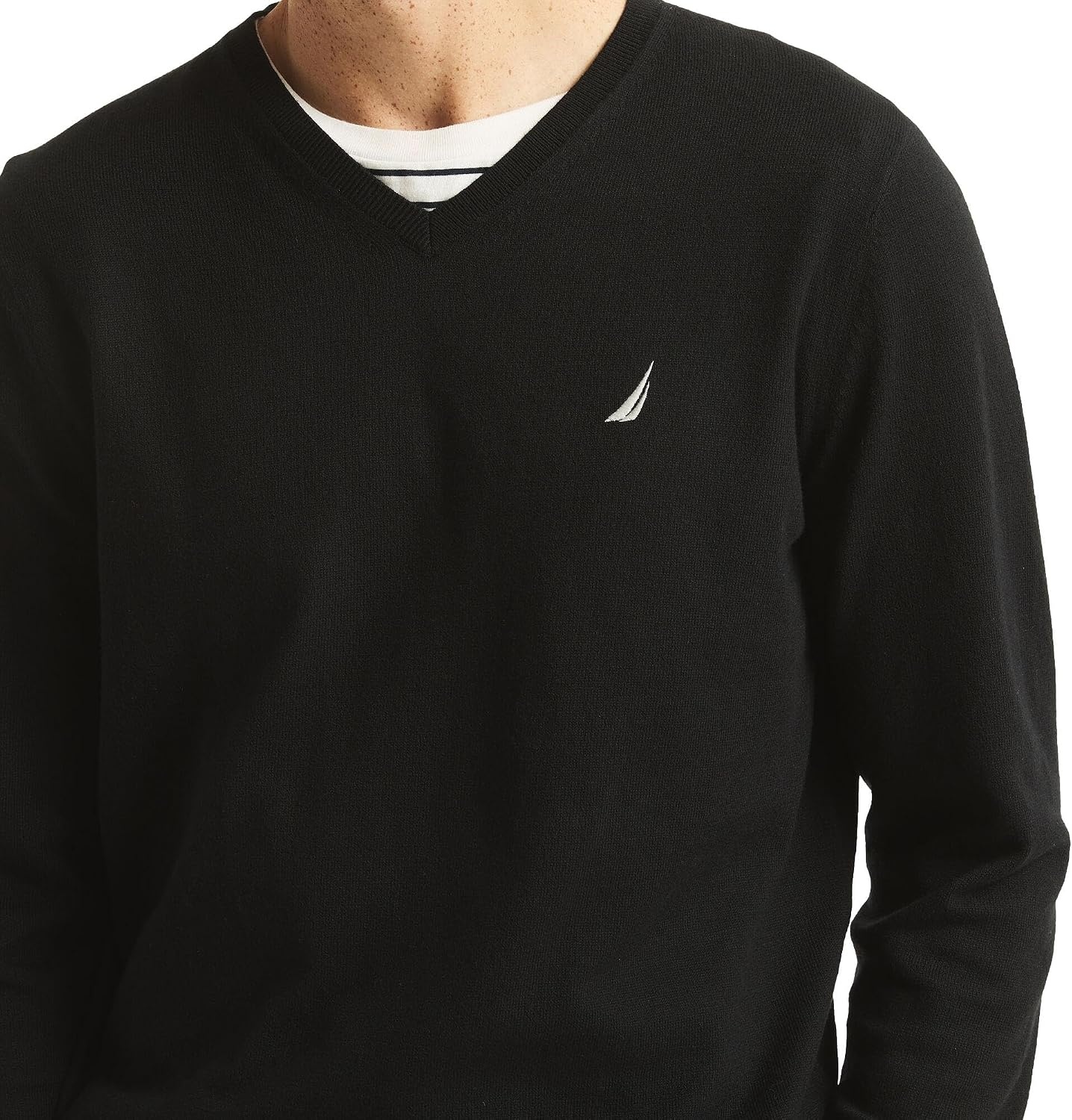 image:imageNautica Mens Nautica Navtech VNeck SweaterBlack