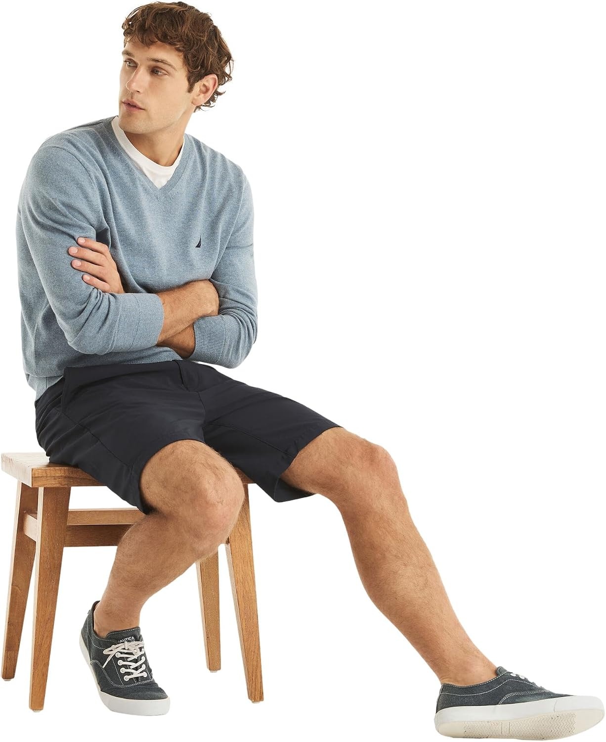 image:imageNautica Mens Nautica Navtech VNeck SweaterBlue