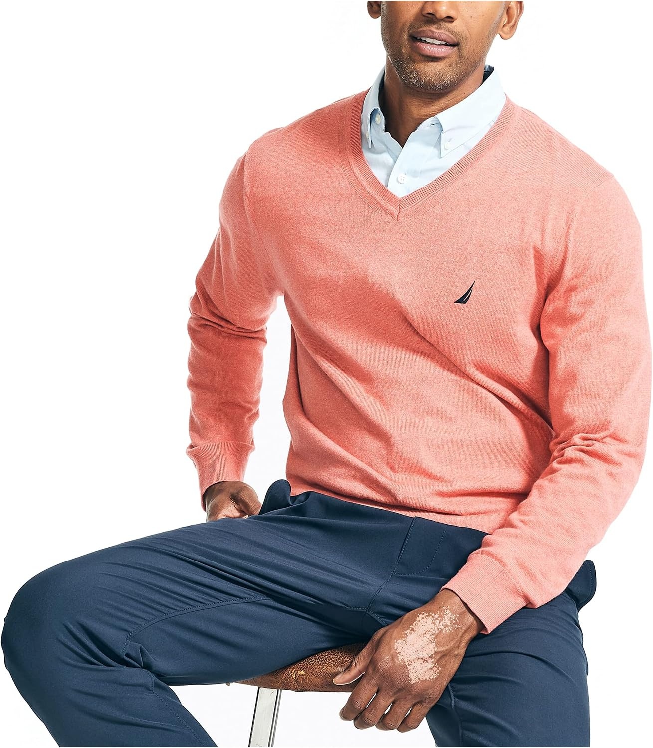 image:imageNautica Mens Nautica Navtech VNeck SweaterCruise Heather