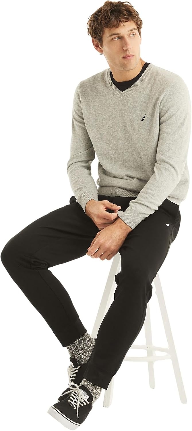 image:imageNautica Mens Nautica Navtech VNeck SweaterGreyheather