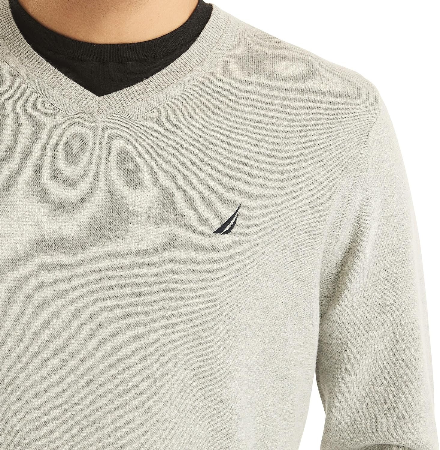 image:imageNautica Mens Nautica Navtech VNeck SweaterGreyheather