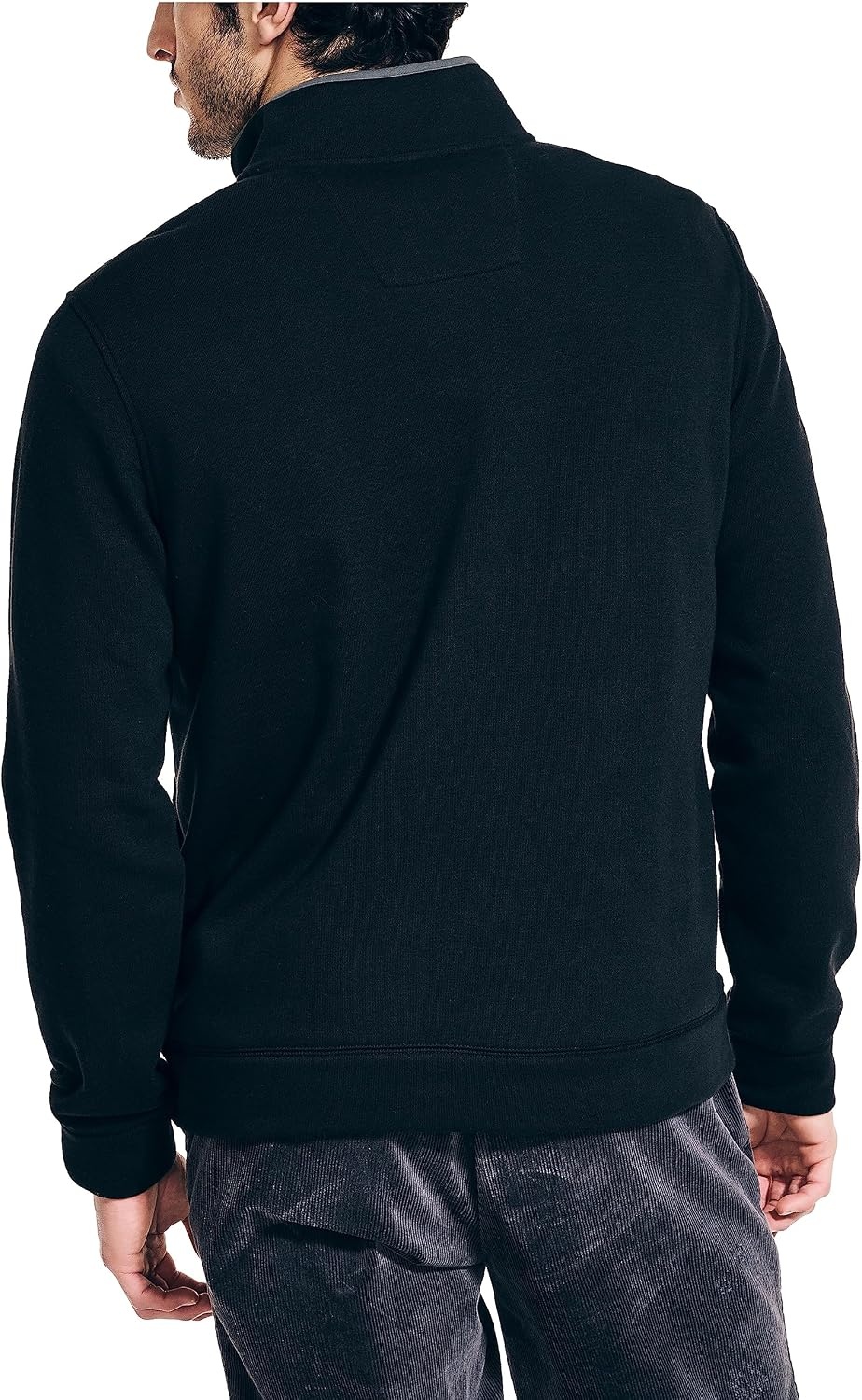 image:imageNautica Mens Nautica Quarterzip SweatshirtTrue Black
