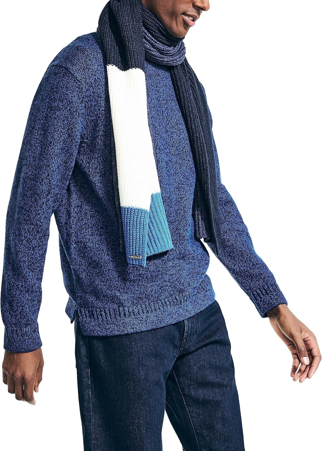 image:imageNautica Mens Nautica Rolled Crewneck SweaterUnion Blue