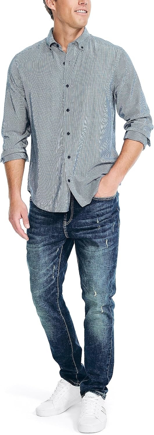 image:imageNautica Mens Nautica Striped ShirtMaritme Navy
