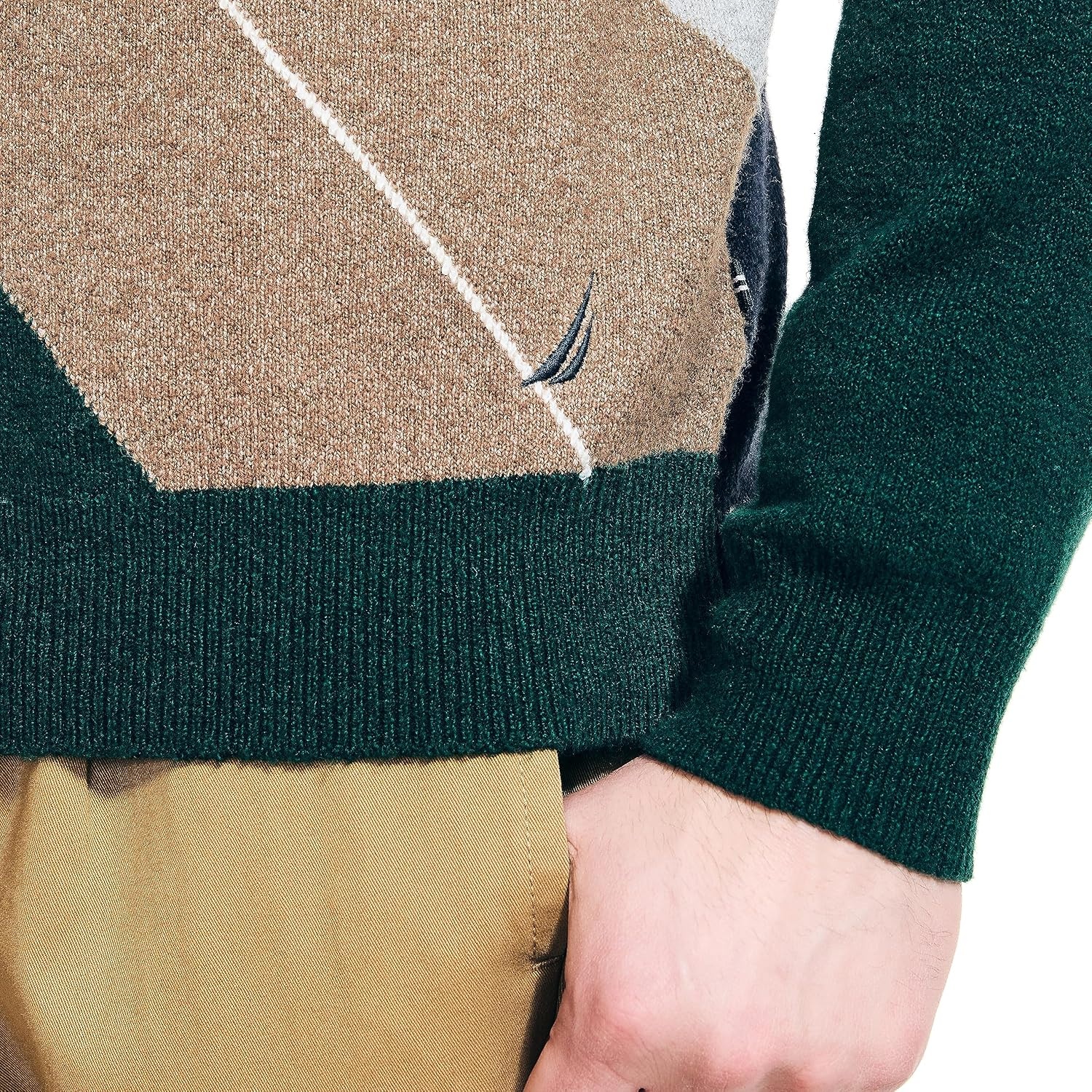 image:imageNautica Mens Nautica Sustainably Crafted Argyle Crewneck SweaterNavy Seas