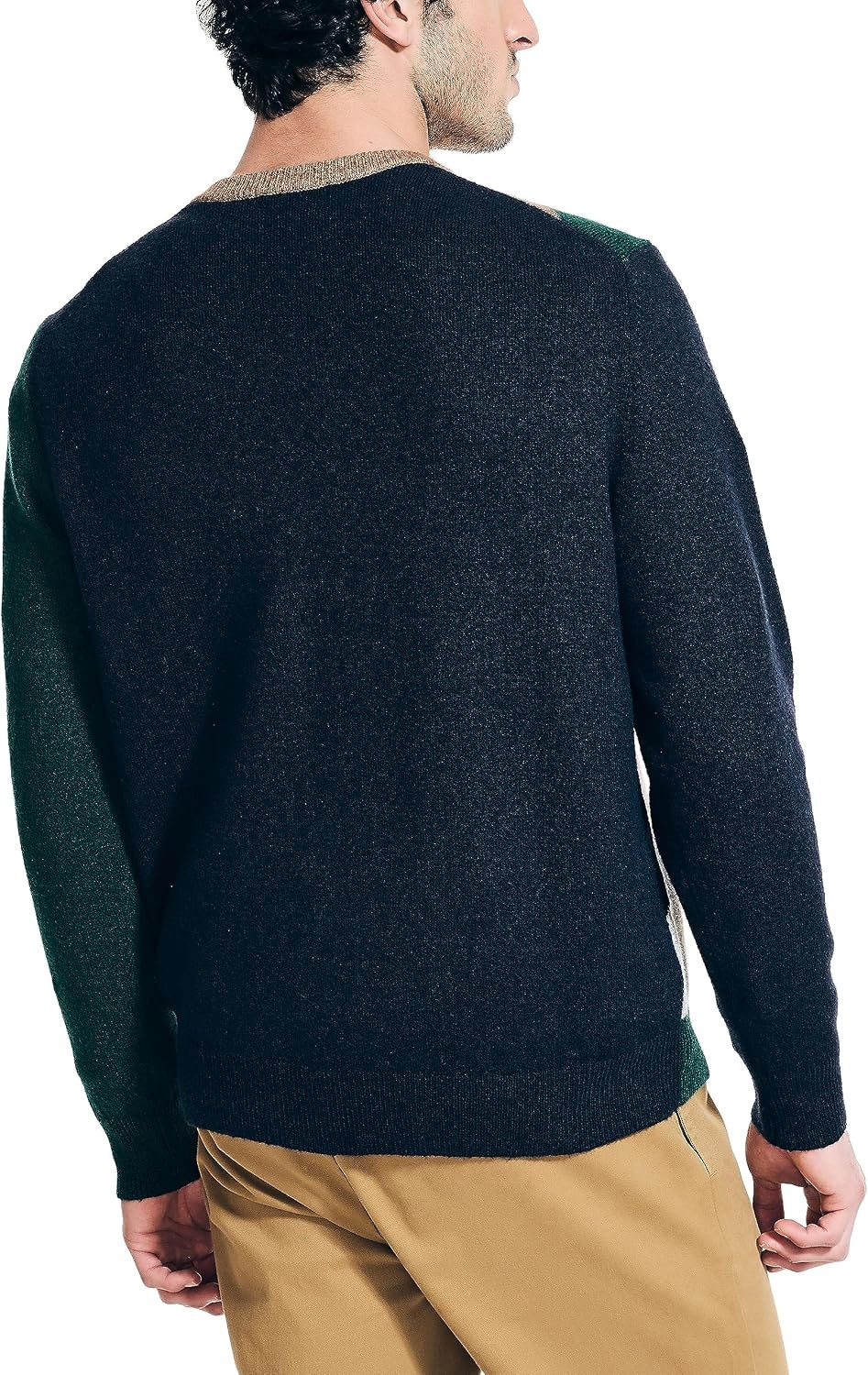 image:imageNautica Mens Nautica Sustainably Crafted Argyle Crewneck SweaterNavy Seas