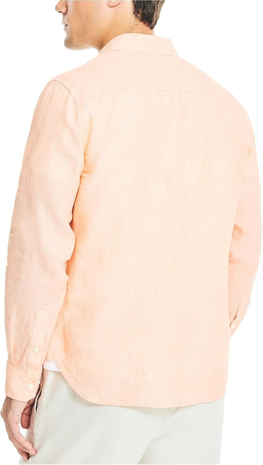 image:imageNautica Mens Nautica Sustainably Crafted Classic Fit Linen ShirtCoral Reef