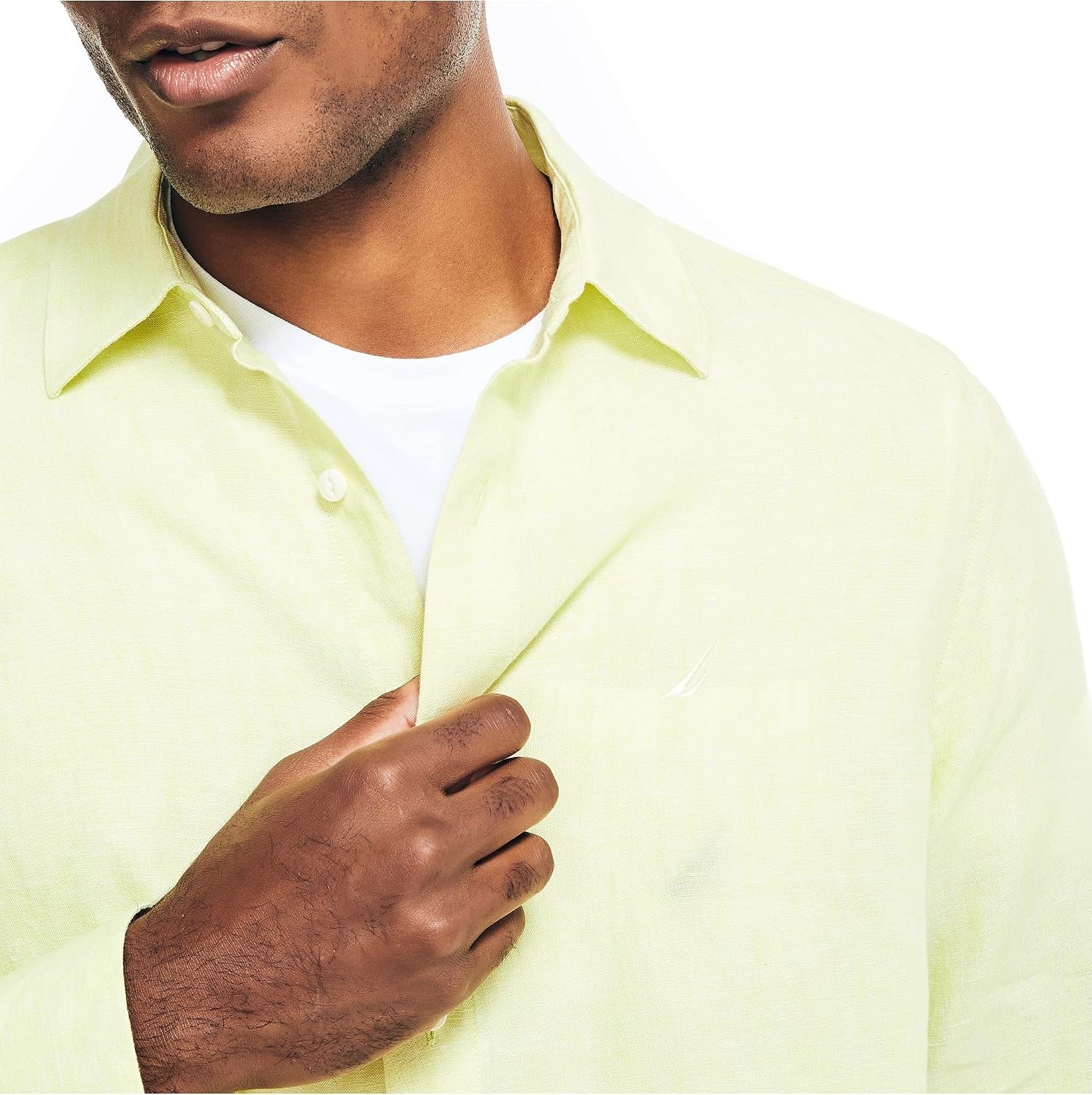 image:imageNautica Mens Nautica Sustainably Crafted Classic Fit Linen ShirtDaiquiri Green
