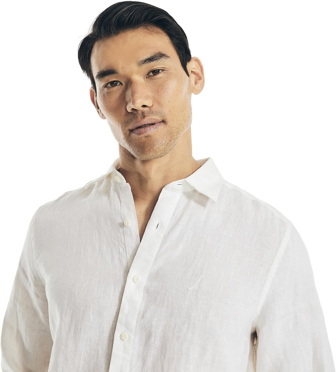 image:imageNautica Mens Nautica Sustainably Crafted Classic Fit Linen ShirtNautica White