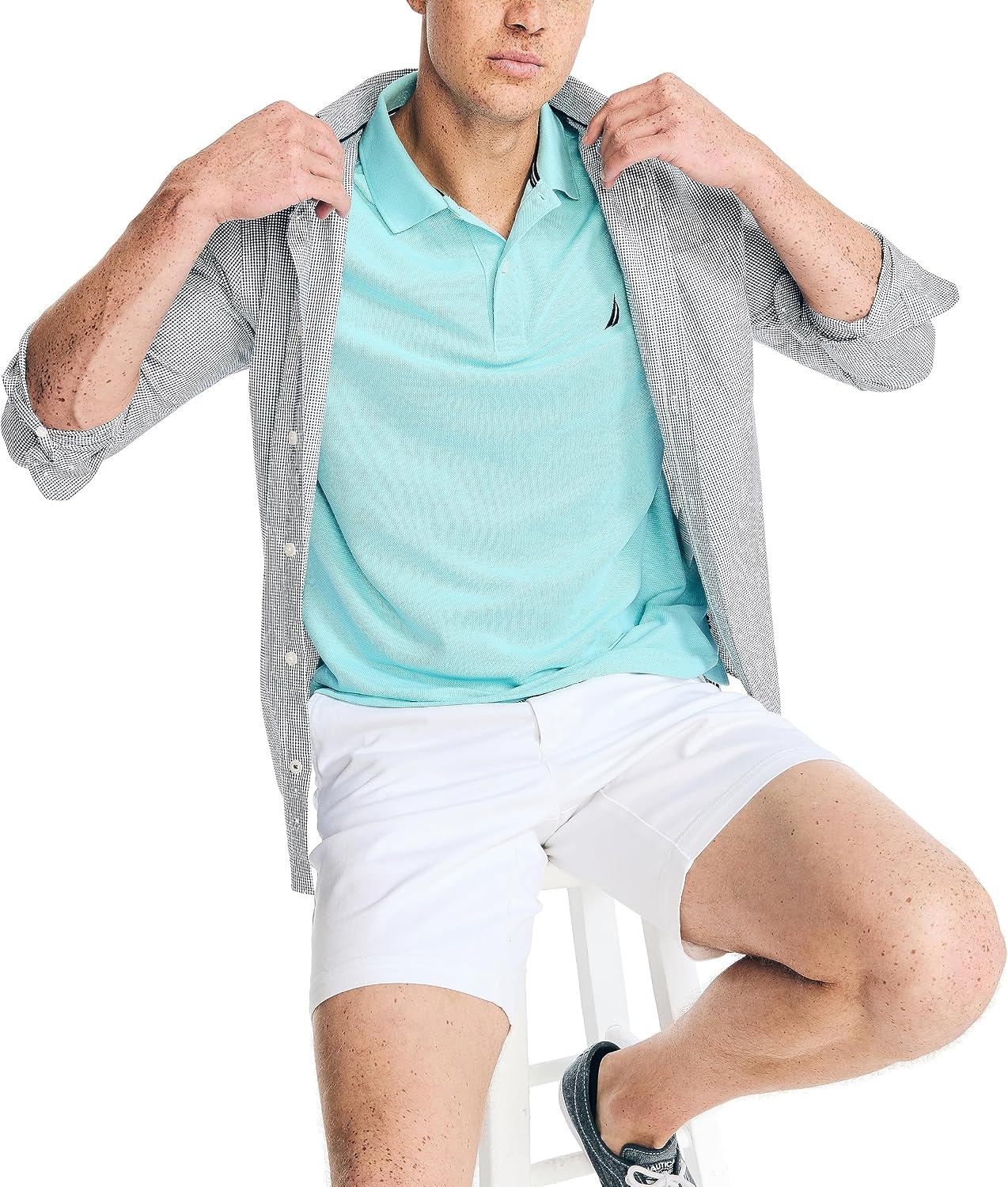 image:imageNautica Mens Nautica Sustainably Crafted Deck PoloAngel Blue