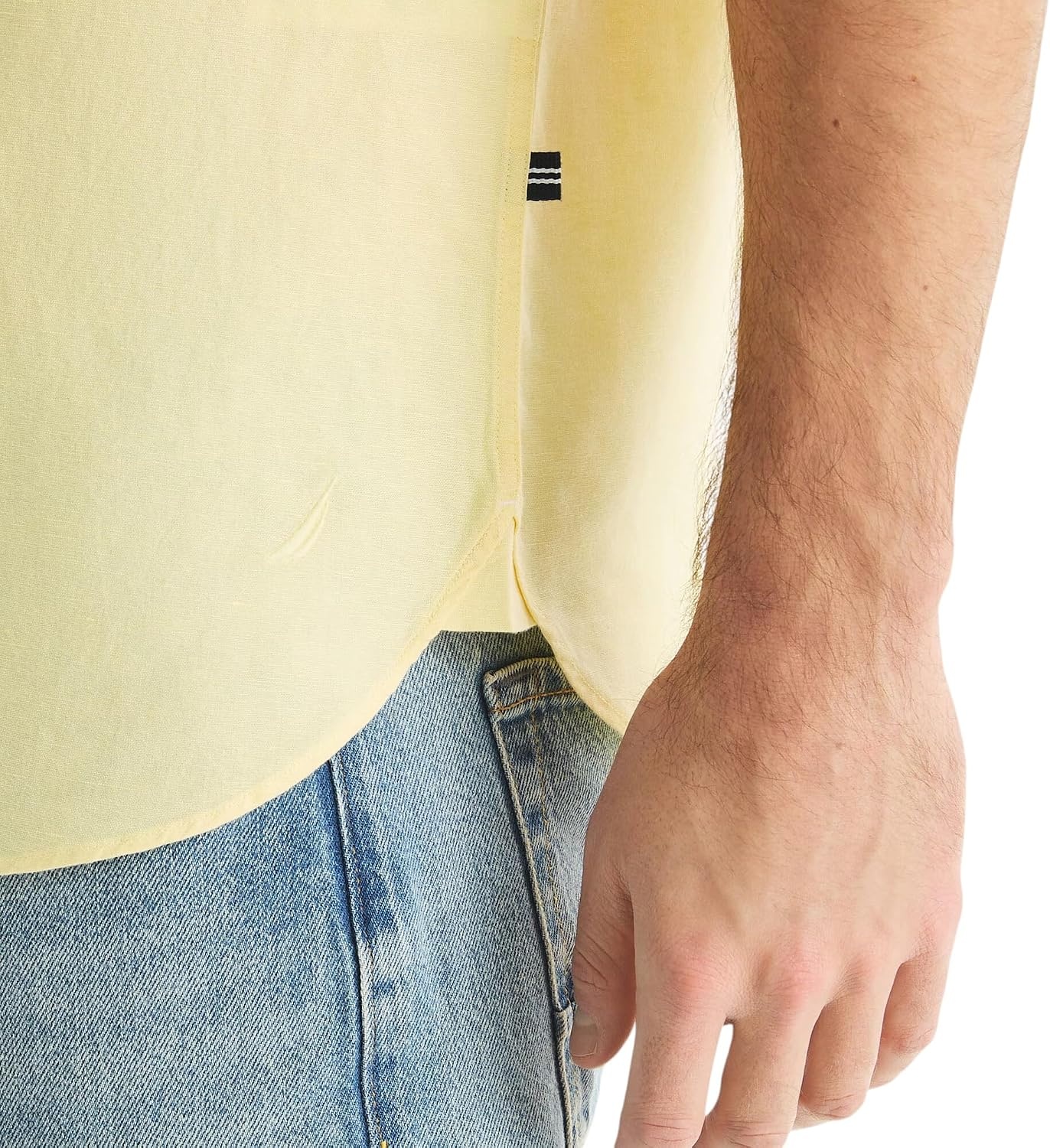 image:imageNautica Mens Nautica Sustainably Crafted Linen ShortSleeve ShirtCorn