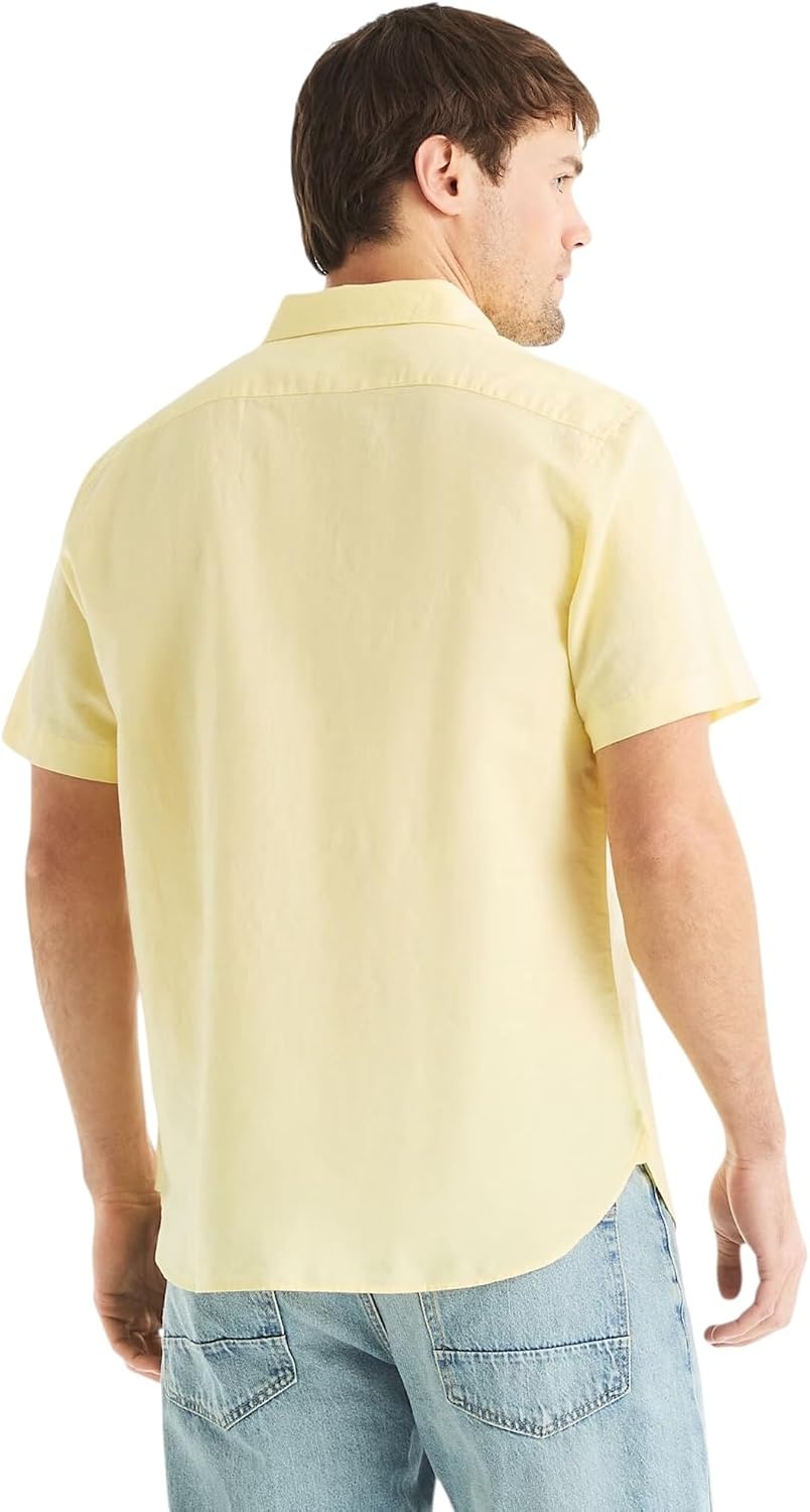 image:imageNautica Mens Nautica Sustainably Crafted Linen ShortSleeve ShirtCorn