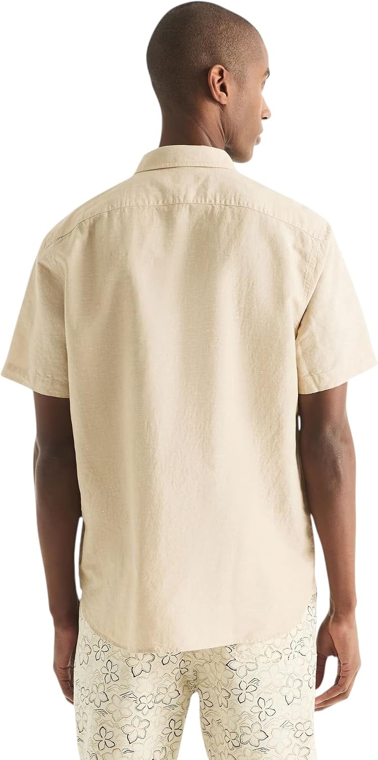 image:imageNautica Mens Nautica Sustainably Crafted Linen ShortSleeve ShirtThe Sandy Bar