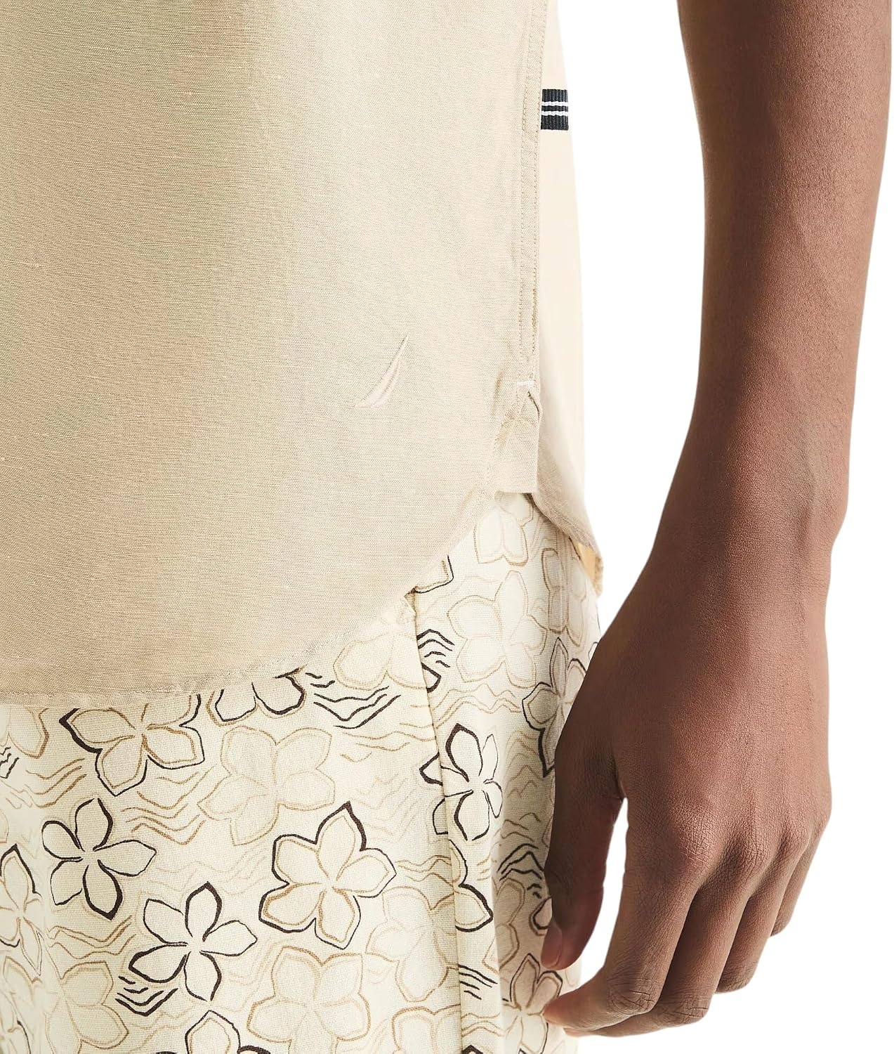 image:imageNautica Mens Nautica Sustainably Crafted Linen ShortSleeve ShirtThe Sandy Bar