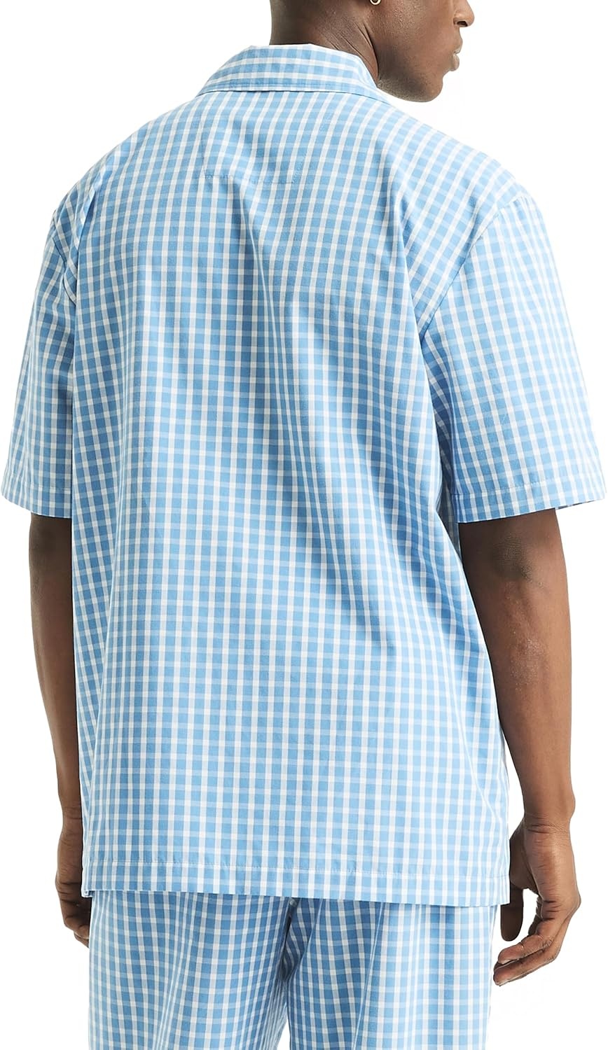 image:imageNautica Mens Nautica Sustainably Crafted Plaid Camp Sleep ShirtBlue Yonder
