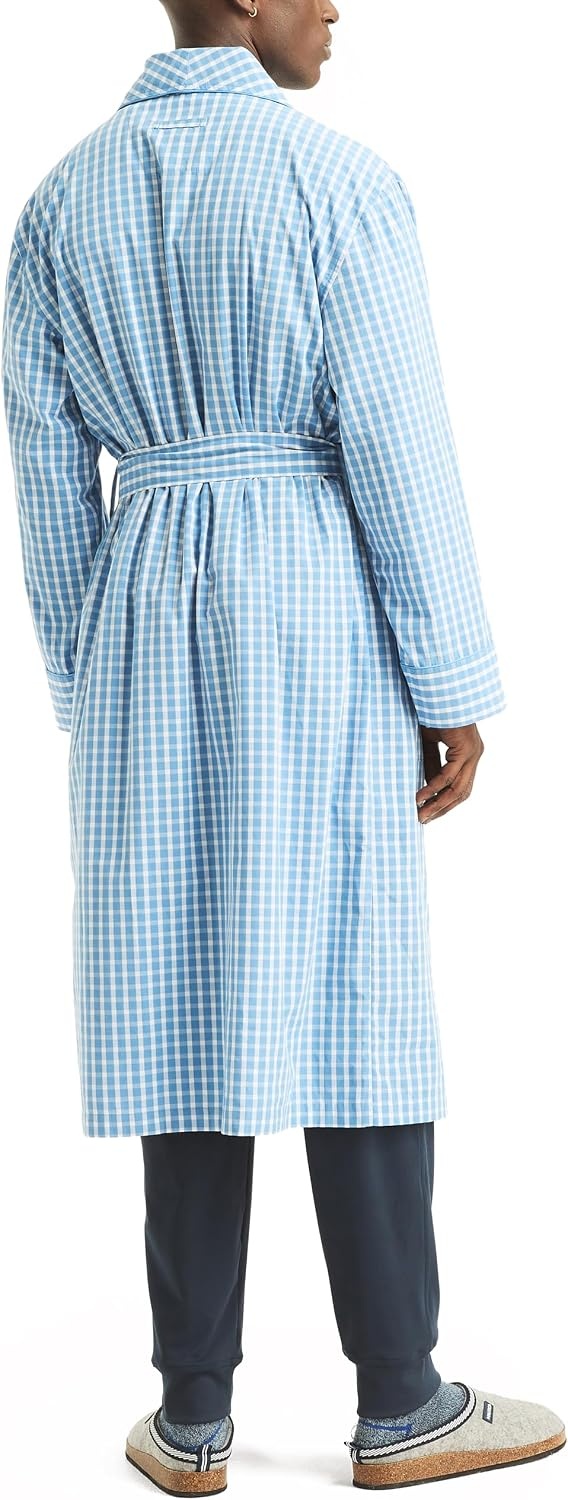 image:imageNautica Mens Nautica Sustainably Crafted Plaid RobeBlue Yonder