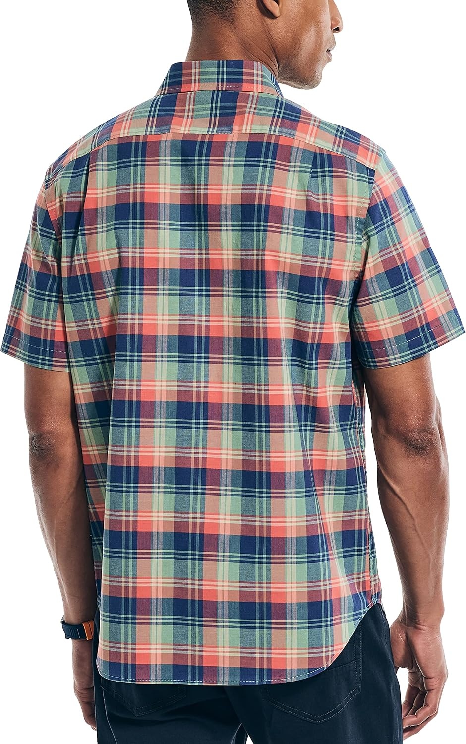 image:imageNautica Mens Nautica Sustainably Crafted Plaid ShortSleeve ShirtDark Ivy