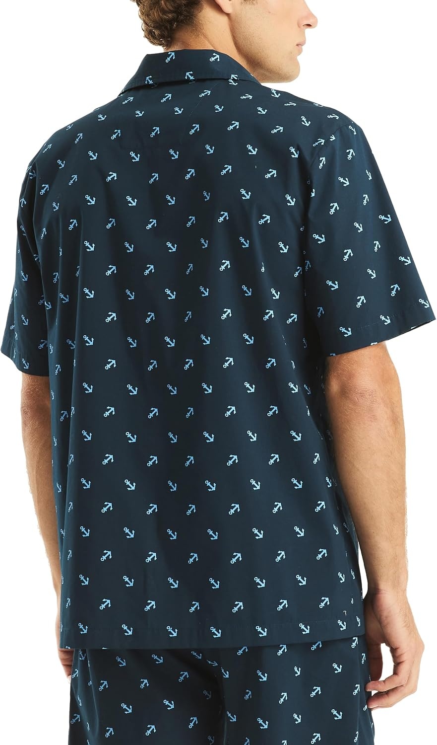 image:imageNautica Mens Nautica Sustainably Crafted Printed Camp Sleep ShirtMaritime Navy