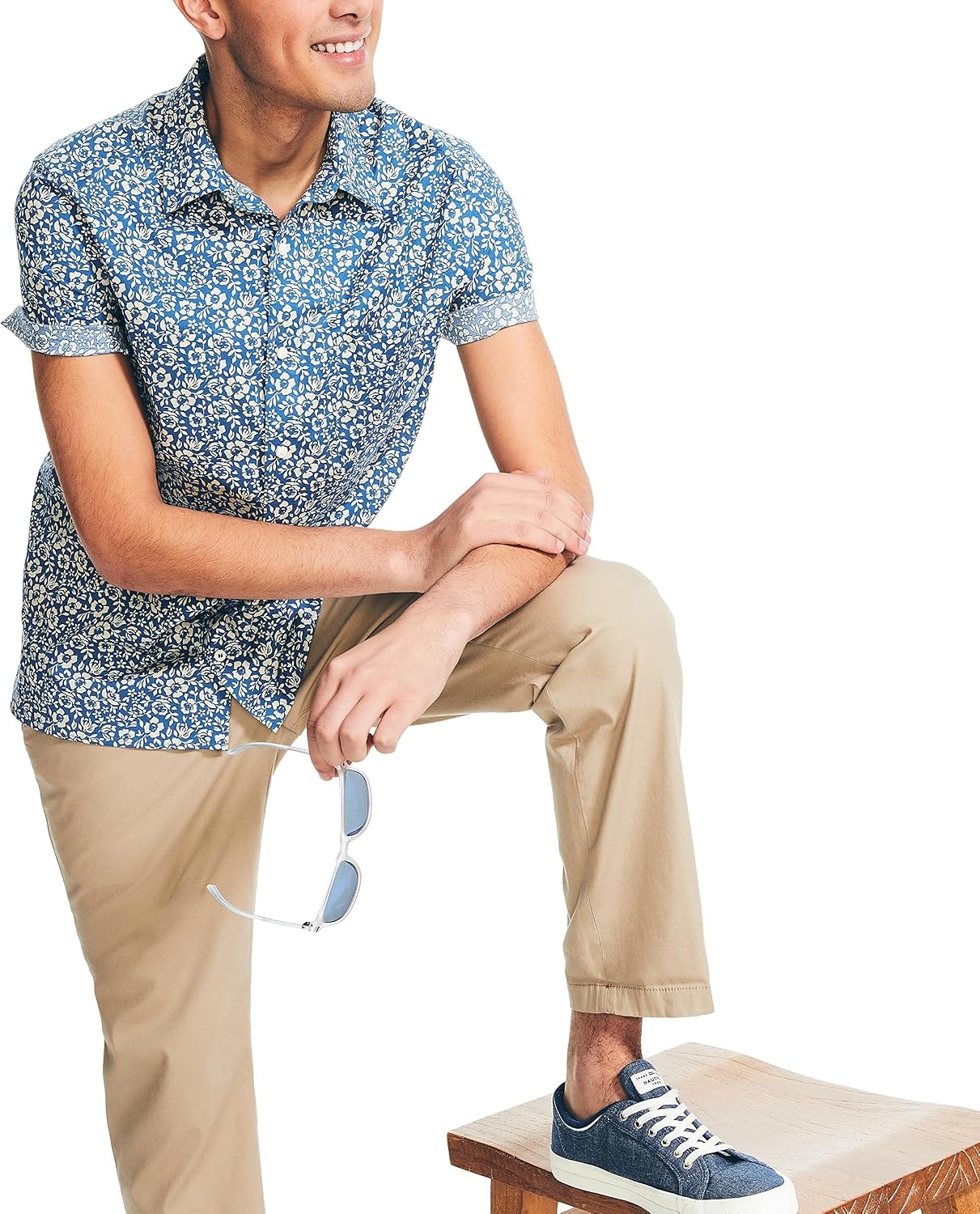 image:imageNautica Mens Nautica Sustainably Crafted Printed ShortSleeve ShirtUndercurrent