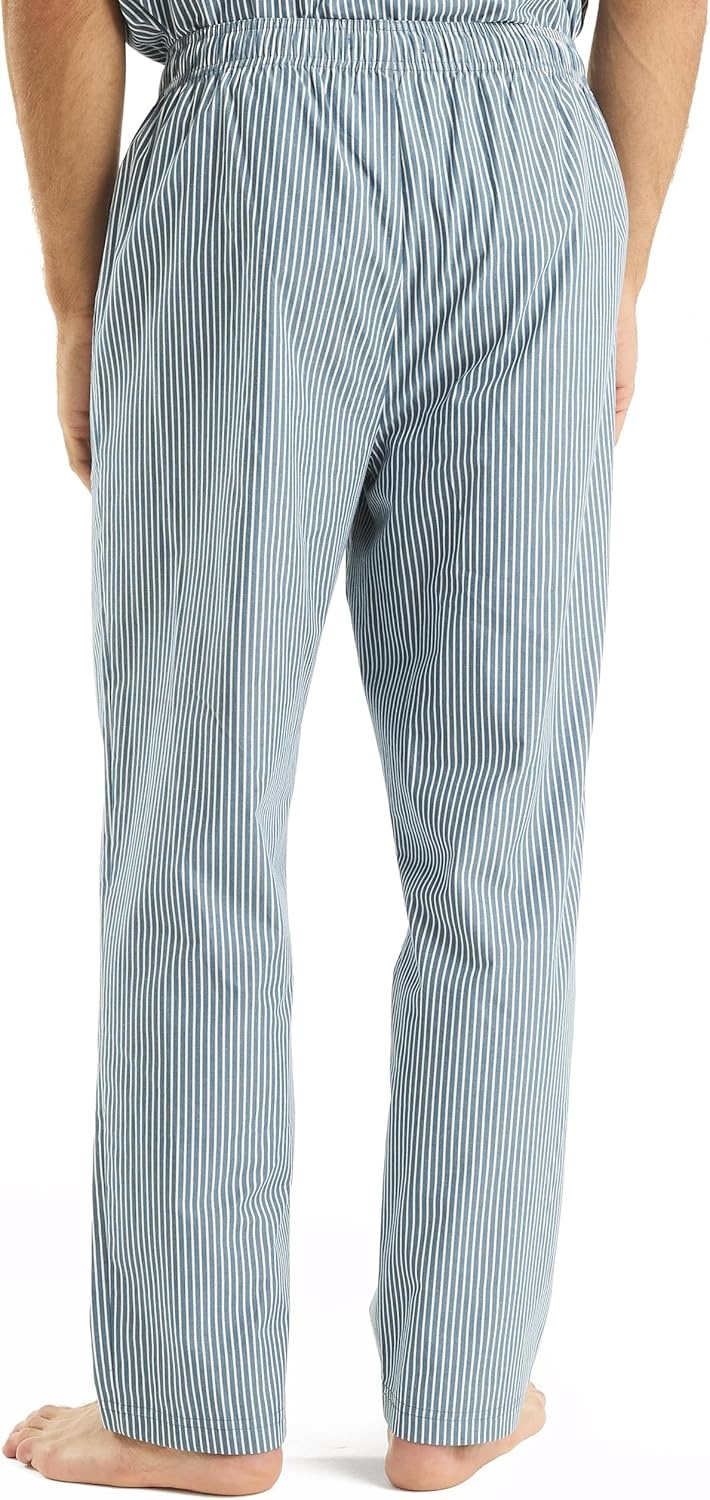 image:imageNautica Mens Nautica Sustainably Crafted Striped Poplin Sleep PantEnsign Blue
