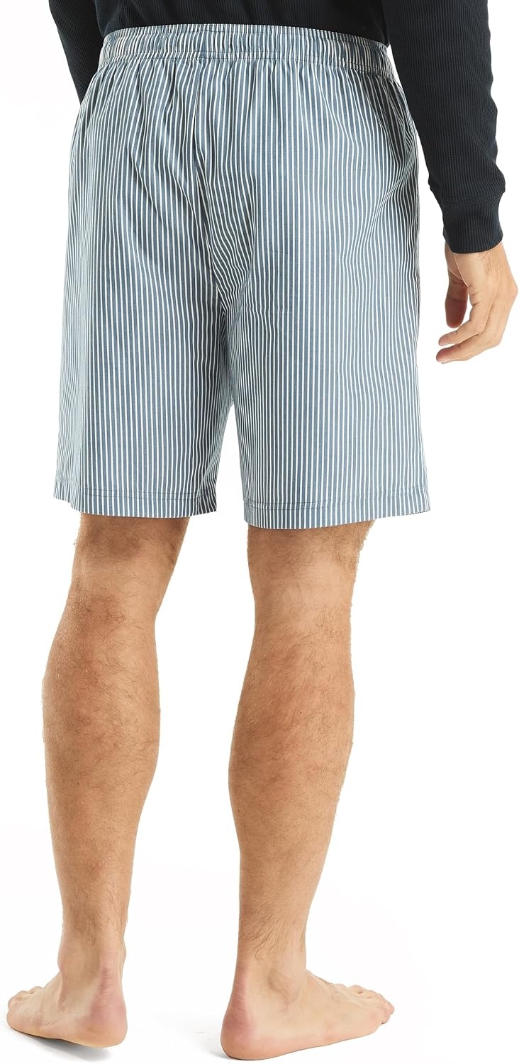 image:imageNautica Mens Nautica Sustainably Crafted Striped Poplin Sleep ShortEnsign Blue