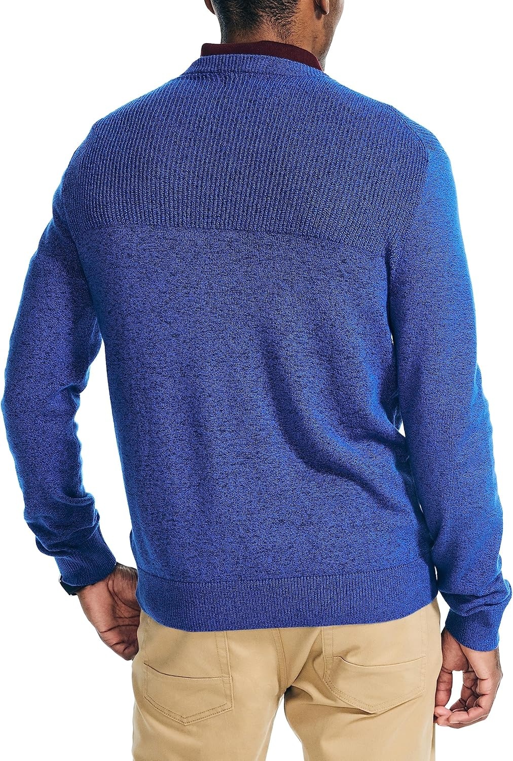 image:imageNautica Mens Nautica Sustainably Crafted Textured Crewneck SweaterBright Cobalt