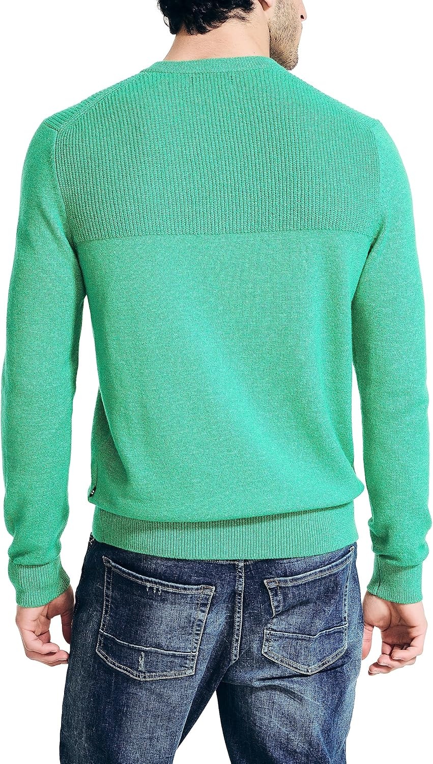 image:imageNautica Mens Nautica Sustainably Crafted Textured Crewneck SweaterParrot Green