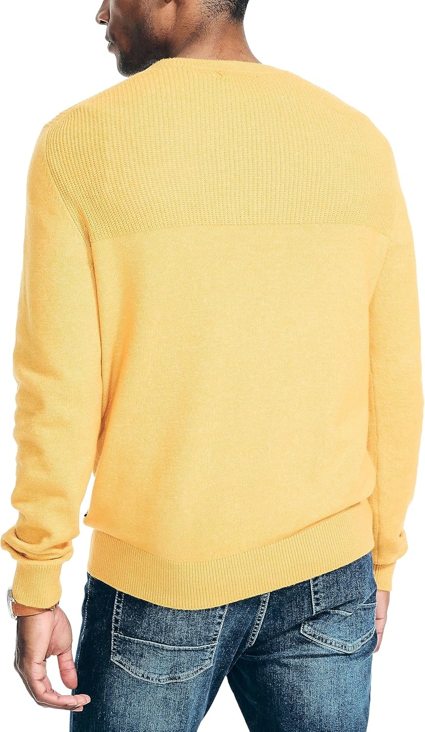 image:imageNautica Mens Nautica Sustainably Crafted Textured Crewneck SweaterTawny Olive