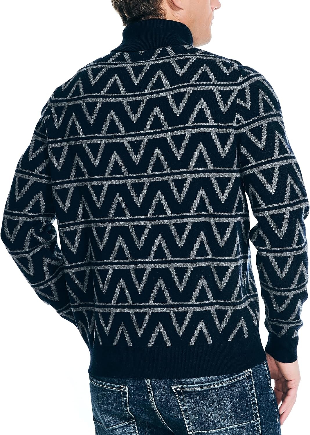 image:imageNautica Mens Nautica Sustainably Crafted Turtleneck SweaterNavy Seas