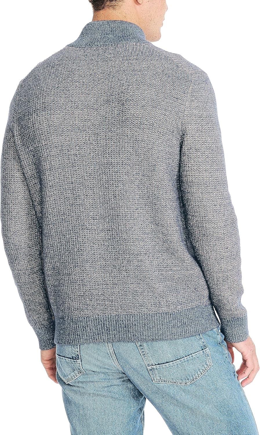 image:imageNautica Mens Nautica Sustainably Crafted Waffle MockNeck SweaterNavy Seas