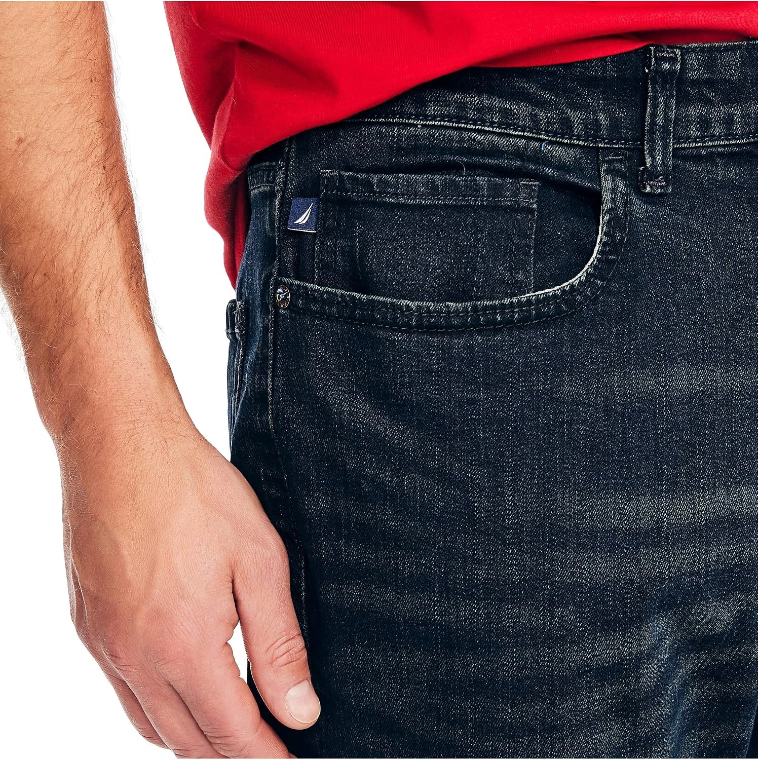 image:imageNautica Mens Nautica Vintage Straight Stretch DenimBlack Lagoon Wash