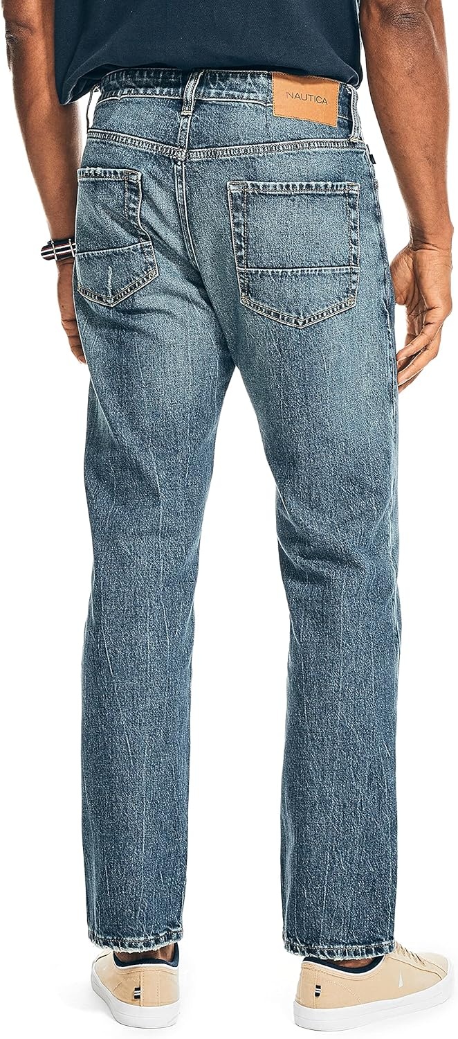 image:imageNautica Mens Nautica Vintage Straight Stretch DenimBotany Bay Wash