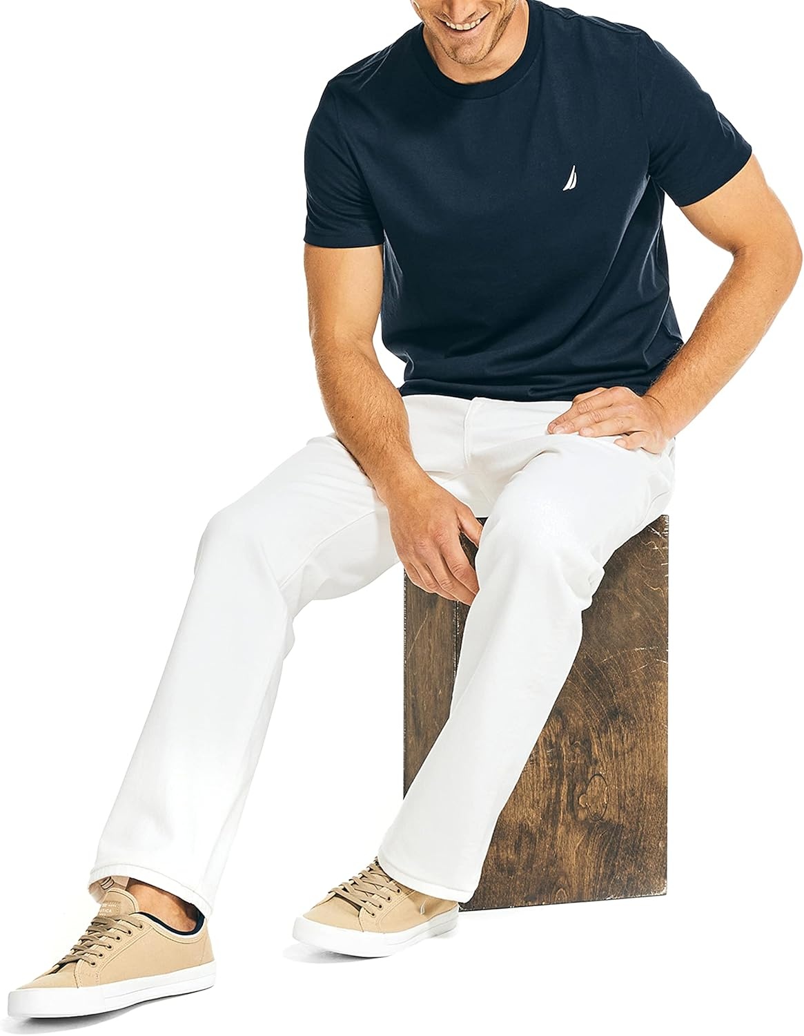 image:imageNautica Mens Nautica Vintage Straight Stretch DenimGlacier Bay Wash