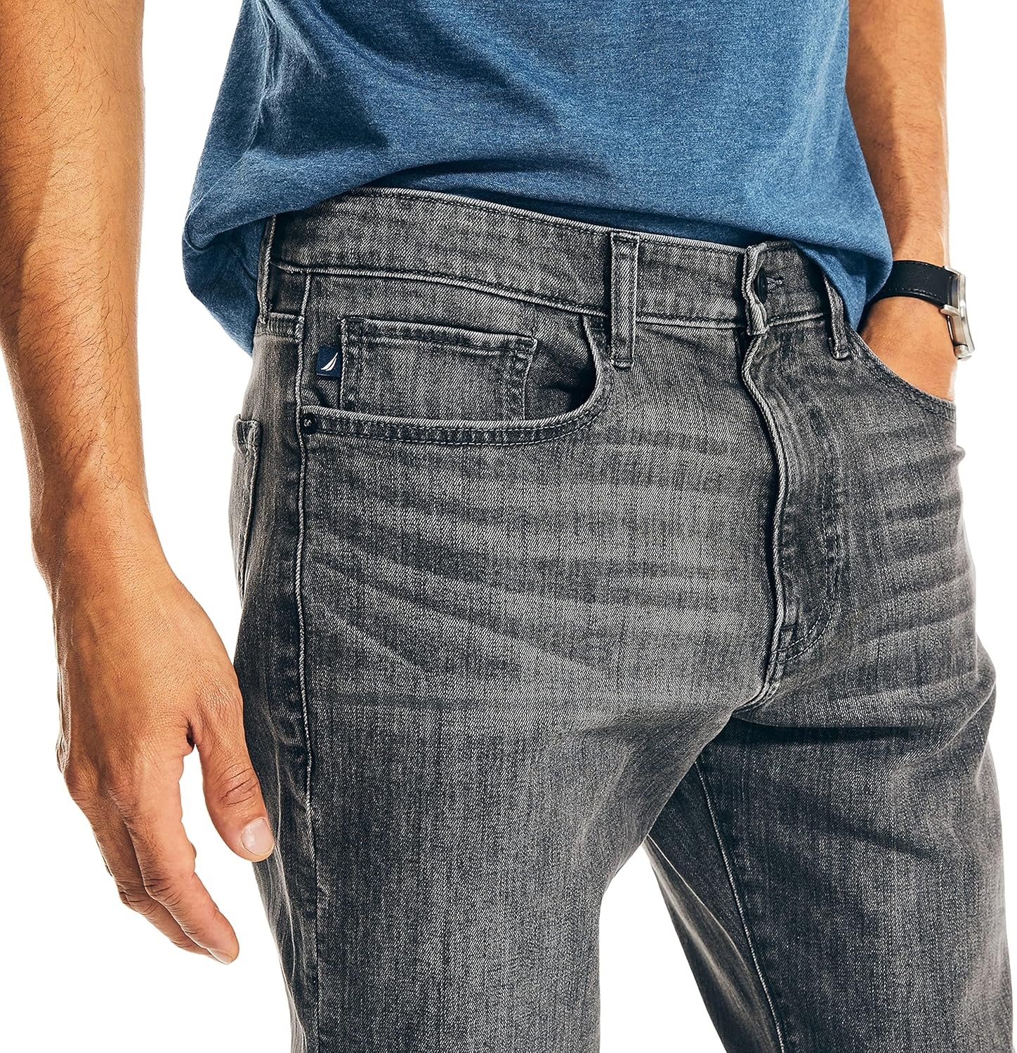 image:imageNautica Mens Nautica Vintage Straight Stretch DenimMidnight Tide Wash