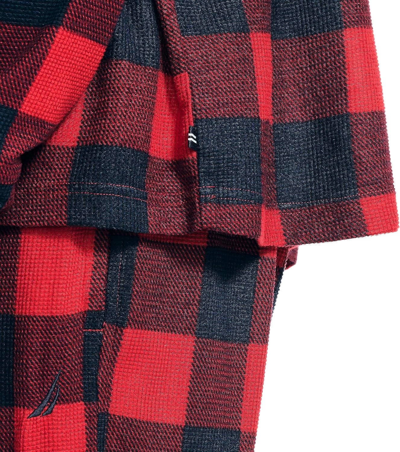 image:imageNautica Mens Nautica Waffle Buffalo Plaid Pajama Pant SetNautica Red