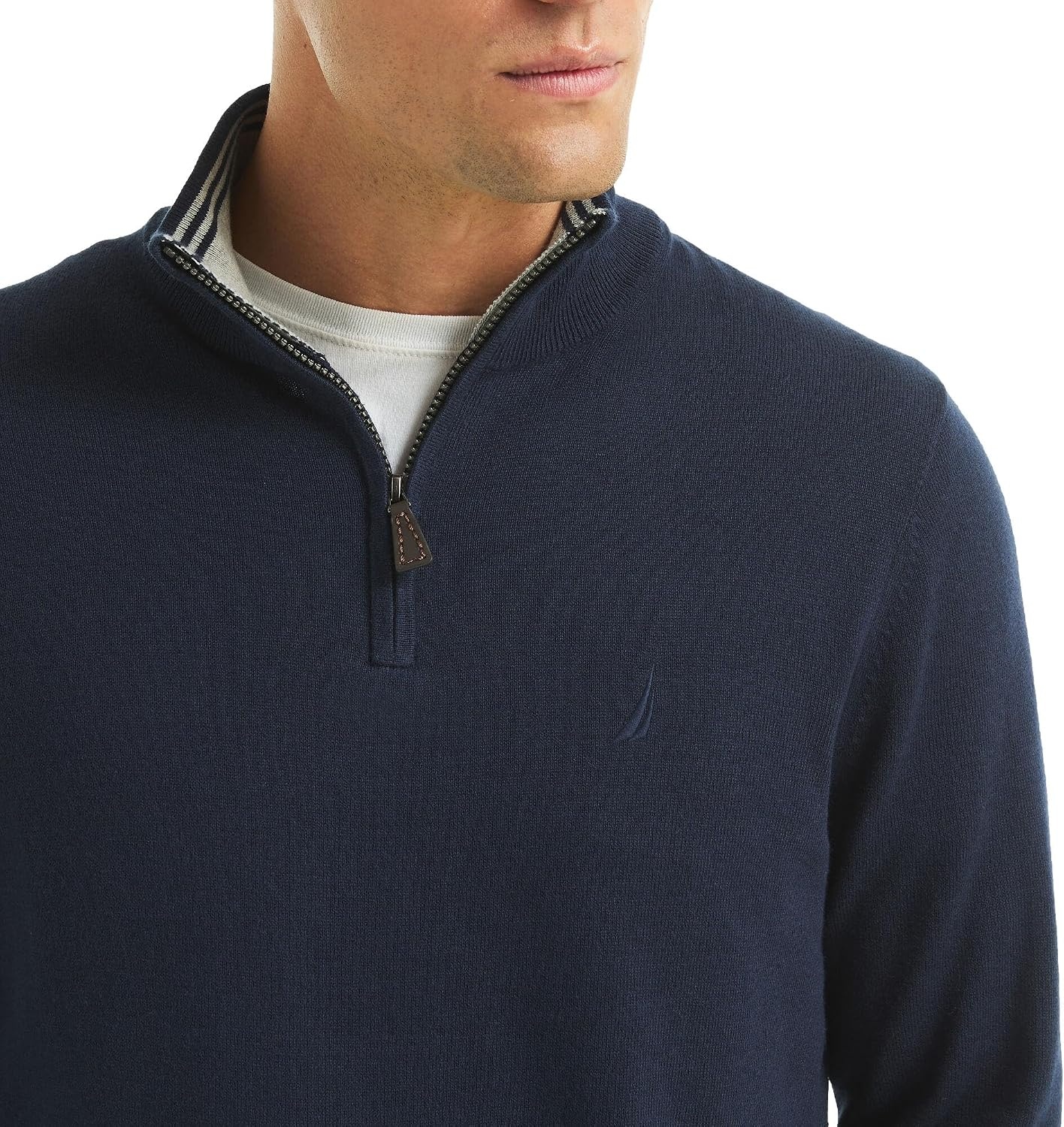 image:imageNautica Mens Navtech QuarterZip SweaterThe French Navy