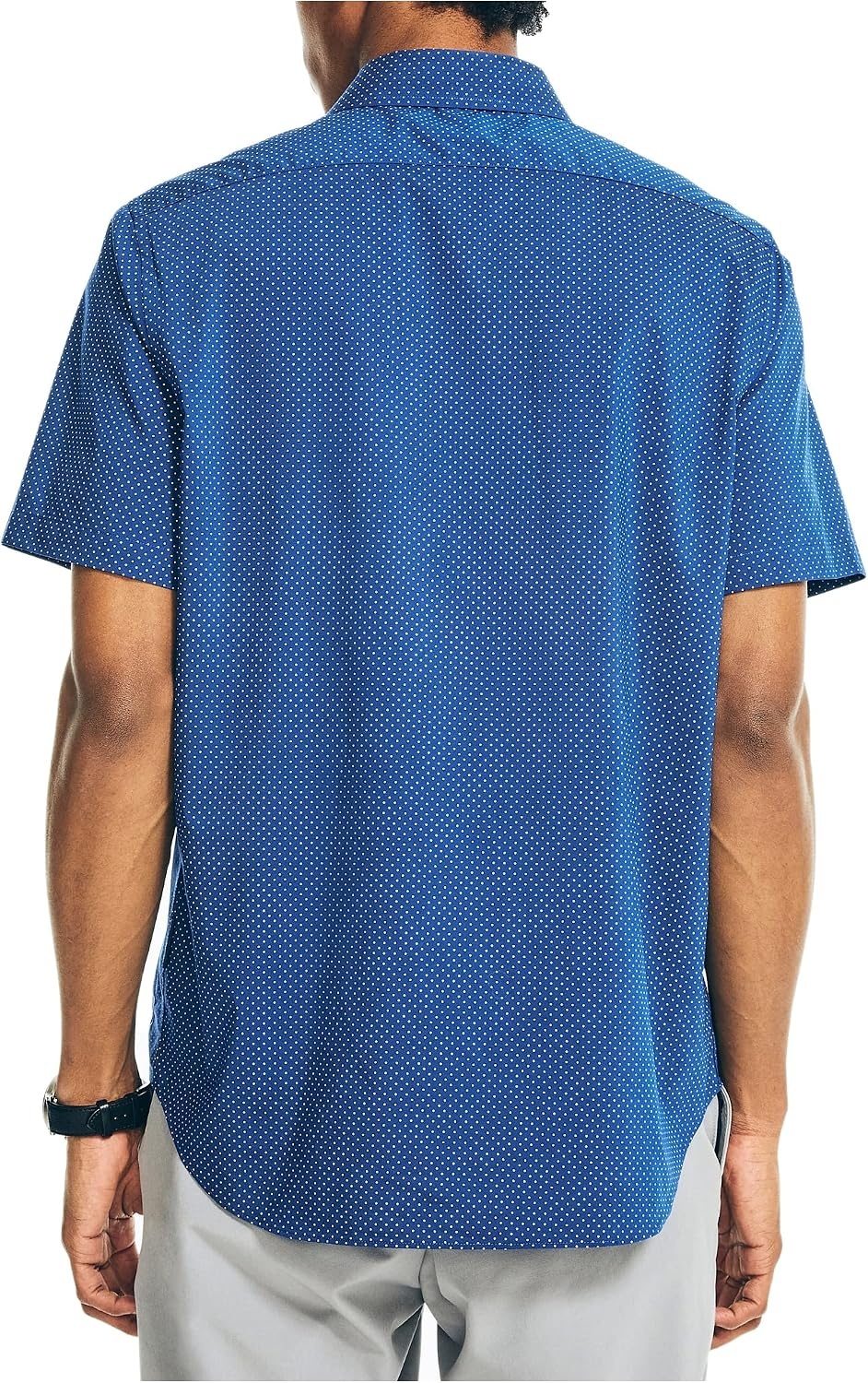 image:imageNautica Mens Navtech Slim Fit Printed Shortsleeve ShirtEstate Blue