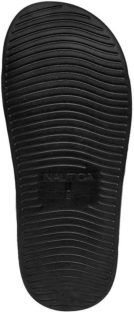 image:imageNautica Mens Open Toe Slide Sandals Comfortable Indoor amp Outdoor Shower SlippersBlackbower Mono