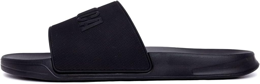 image:imageNautica Mens Open Toe Slide Sandals Comfortable Indoor amp Outdoor Shower SlippersBlacklasal
