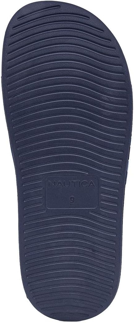 image:imageNautica Mens Open Toe Slide Sandals Comfortable Indoor amp Outdoor Shower SlippersNavy Camo